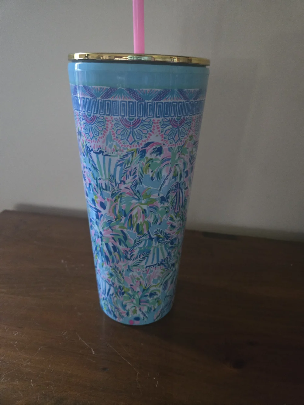 New Lilly Pulitzer Turtle Villa Tumbler With Straw 24 oz.